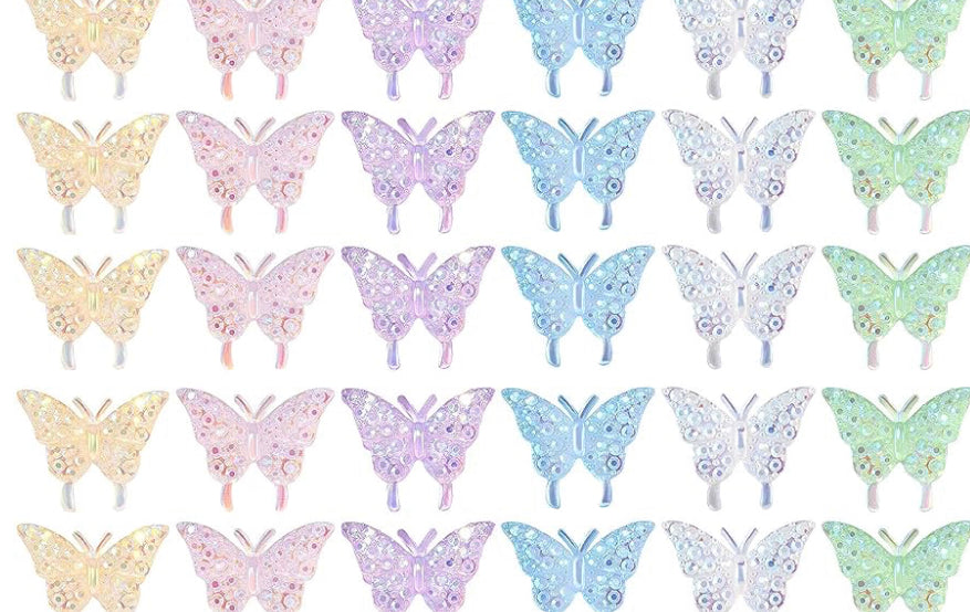 3D Butterfly Charm Mix