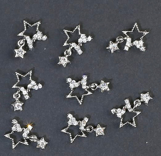 Silver Stars 2pcs