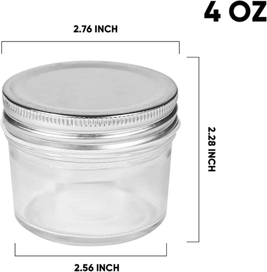 Mason Jar 4oz - Kreativ Nail Supply