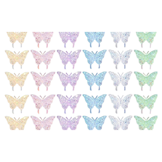 3D Butterfly Charm Mix