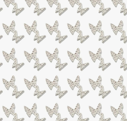 Silver Butterfly Charms 10pcs