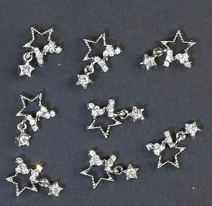 Silver Stars 2pcs
